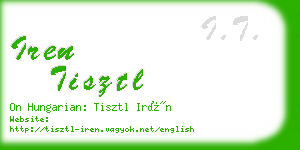 iren tisztl business card